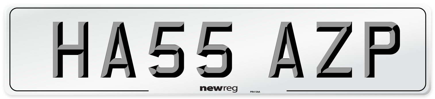 HA55 AZP Number Plate from New Reg